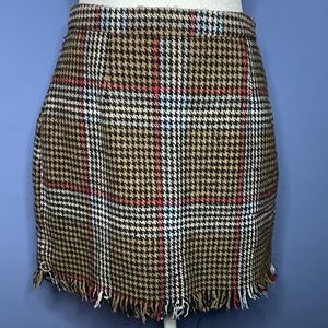 Hyfve Knit Multi Colored Houndstooth Skirt